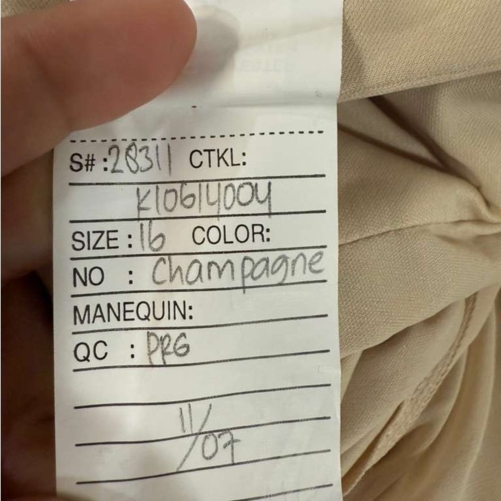 Kennedy Blue , Elegant Cream Maxi Dress with Ruched Detail - Picture 11 of 11